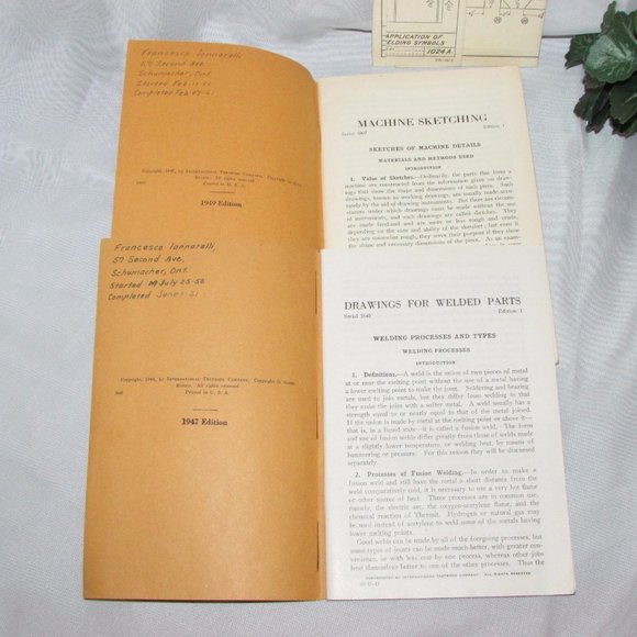 1940's Machine Sketching International Correspondence Schools Home Study Books - Picture 3 of 10